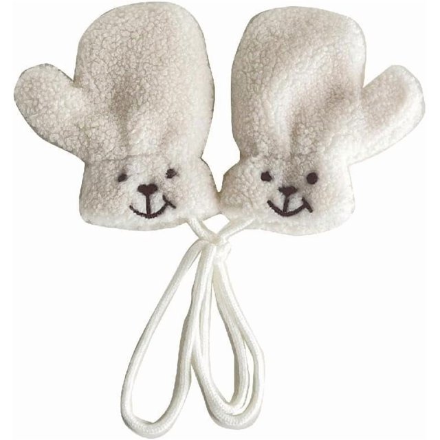HUGFEGWE Soft & Warm Full Finger Snow Gloves Kids Winter Gloves With Bear Pattern Designs For Kids Suitable For Cold Weather Full Fing CJB91-85360
