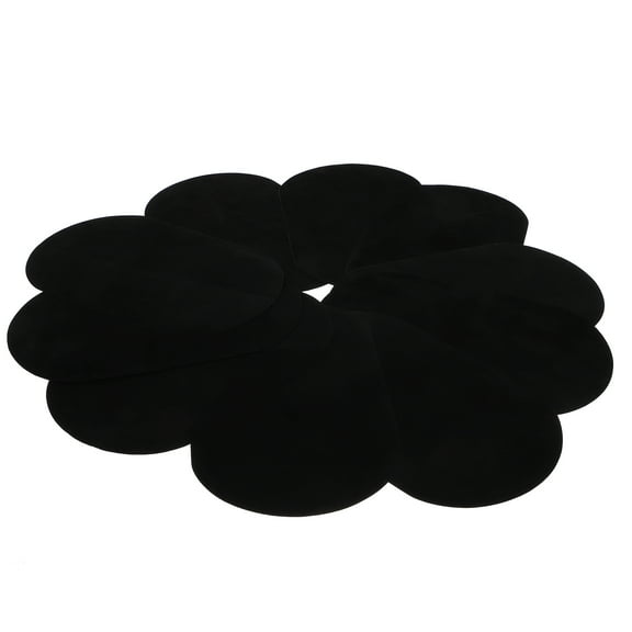 Soimiss 10Pcs Iron on Cloth Patch Black Elliptical Jeans Repair Patches for Home