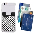 thumbnail image 2 of YFYANG Universal Adhesive Cell Phone Card Holder, Black and White Line Texture Leather Cell Phone Wallet Sticker, 2 of 6
