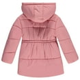 thumbnail image 2 of BTween Girls' Puffer Jacket, Warm and Lightweight Winter Coat, Water-Resistant, Hooded Outerwear for Kids, Rose, Sizes 10/12, 2 of 4