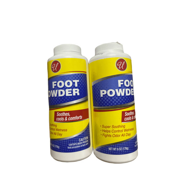 Foot Powder Soothes, Cools & Comforts Super Soothing Helps Control Wetness Fights Odor All Day 6 oz Pack of 2