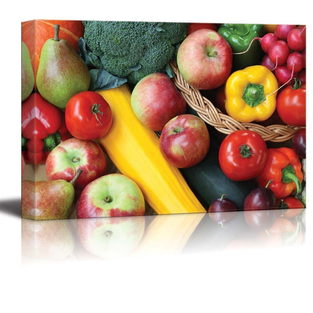 Wall26 Canvas Prints Wall Art Closeup of Various Colorful Fruits and