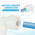 thumbnail image 3 of Uxcell Water Purifier Elbow Quick Connector 1/8" NPT Male x 1/4" OD Tube, White 5 Pcs, 3 of 7