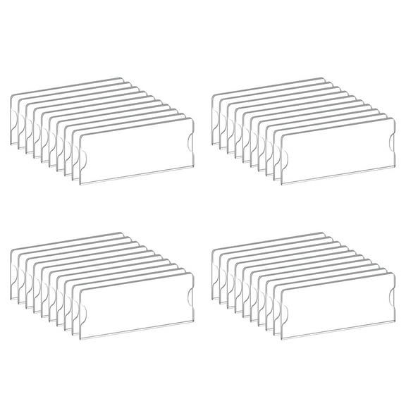 40X Acrylic Name Plate Holder Premium, 2X8 Inch,Clear Acrylic Plastic Sign Holder Frame Wall Name Plates for Office