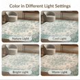 thumbnail image 7 of ODIKA 2'x3' Ultra-Soft Accent Mat, Grey Distressed Vintage Scroll Botanical Motifs Woodland Beige None Washable, Bare feet friendly, Easy Care Indoor rug for Bedside, Footrest, 7 of 7