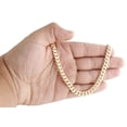 thumbnail image 4 of 10K Yellow Gold Semi Hollow Miami Cuban 7mm Chain Link Necklace 24 Inch, 4 of 6