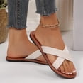 thumbnail image 4 of CHUMUD Slippers for Women Outdoor Crisscross Strap Flat Slide Sandals, Casual Open Toe Slip-On Slippers, Lightweight Summer Beach Sandals, 4 of 9