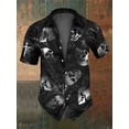 thumbnail image 4 of Camisas de verano para hombre, estilo retro, con calaveras, informal, de manga corta, para uso diario, 2024, blusas holgadas de gran tamaño con solapa, 4 of 4