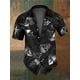 thumbnail image 4 of Camisas de verano para hombre, estilo retro, con calaveras, informal, de manga corta, para uso diario, 2024, blusas holgadas de gran tamaño con solapa, 4 of 4