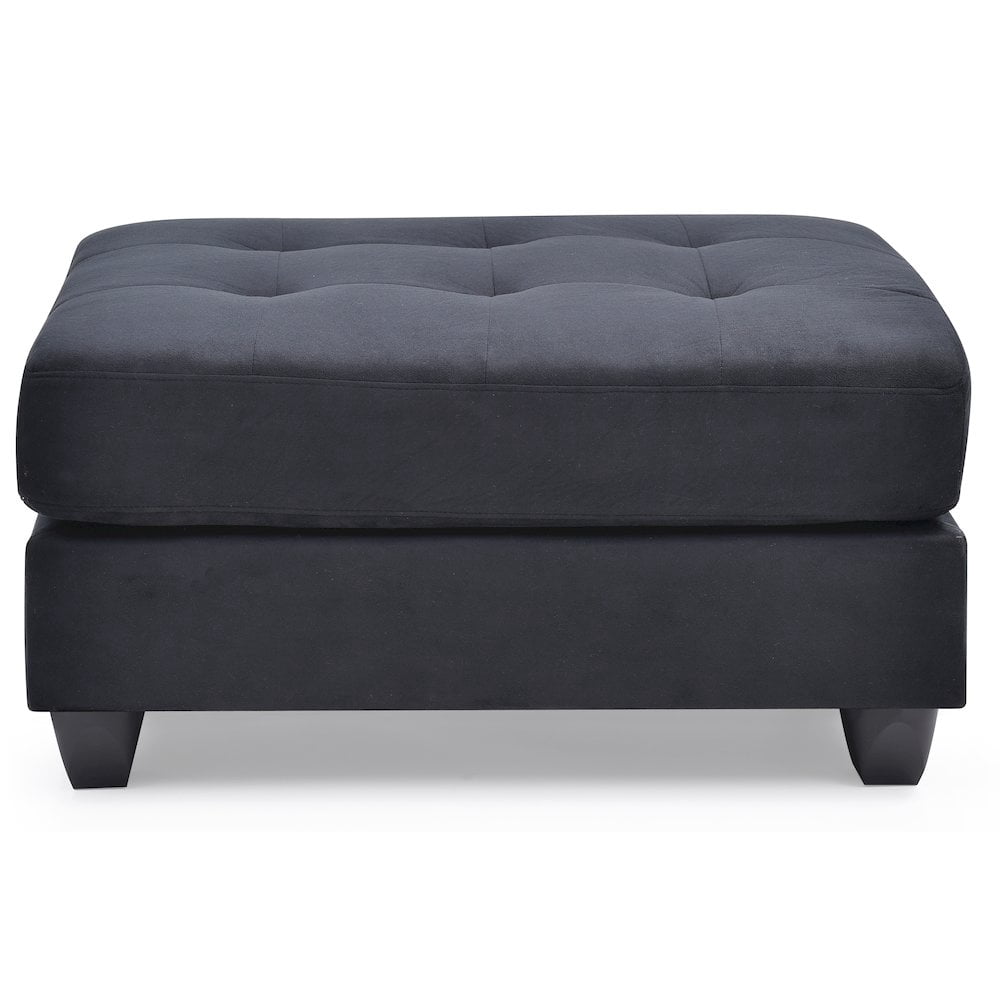 Glory Furniture Malone Ottoman in Black Color