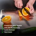 thumbnail image 6 of Large Stainless Steel Cutting Board Set , Titanium Cutting Boards for Kitchen Non Toxic,Double-Sided Chopping Boards for Raw & Cooked Food, Handles Included, Dishwasher Safe, 6 of 6