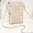 thumbnail image 6 of Small Crossbody Bags for Women, Summer Boho Crossbody Phone Purse, PU Leather Crochet Crossbody Beach Bag, 6 of 12