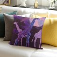 thumbnail image 3 of FCXZI Giraffe Holiday Pillow Case 100% Linen Decorative Cover 18x18in, 3 of 5