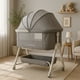 thumbnail image 2 of Cuna Plegable para Bebe con Mosquitero y Mecedora de Estructura de Acero Desmontable - Moises Colecho Cambiador de Altura Ajustable Multifuncional y Ruedas con Freno Gris, 2 of 5