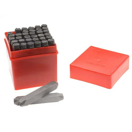 Letter Punch Set - 36 Piece Letter & Number Punch Set For Stamping Metal Large 1/4 Inch 6mm (1 Set)