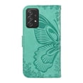 thumbnail image 5 of SaniMore Wallet Case for Samsung Galaxy A73 5G, PU Leather Embossed Butterfly Flip Folio Cover Card Holder [Kickstand][Wrist Strap] All Arpund Protective Shockproof Shell, Green, 5 of 18