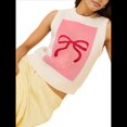 thumbnail image 3 of Suéter Sin Mangas con Estampado Gráfico Y2K para Mujer, Jersey de Langosta con Cuello Redondo, Camiseta de Punto de Otoño. C L, 3 of 7
