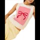 thumbnail image 3 of Suéter con Estampado Gráfico Y2K para Mujer, Sin Mangas, Estilo Langosta, Cuello Redondo, Camiseta de Punto de Otoño. C S, 3 of 7