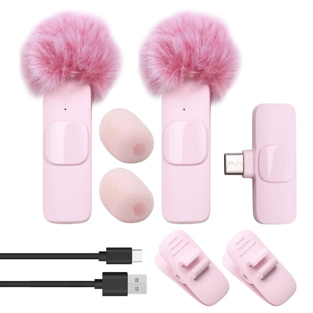 Micrófono de Solapa Inalámbrico, Portátil, para Grabación Audio y Video, Mini PC, Cámara, Juegos en , Teléfono