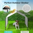 thumbnail image 3 of UBesGoo Outdoor Pet Shade Dog Shade Shelter, Versatile Pet Canopy Tent Pet Awning for Dogs, Cats, Small Animals and Livestock, 4'x4'x3' Gray, 3 of 7