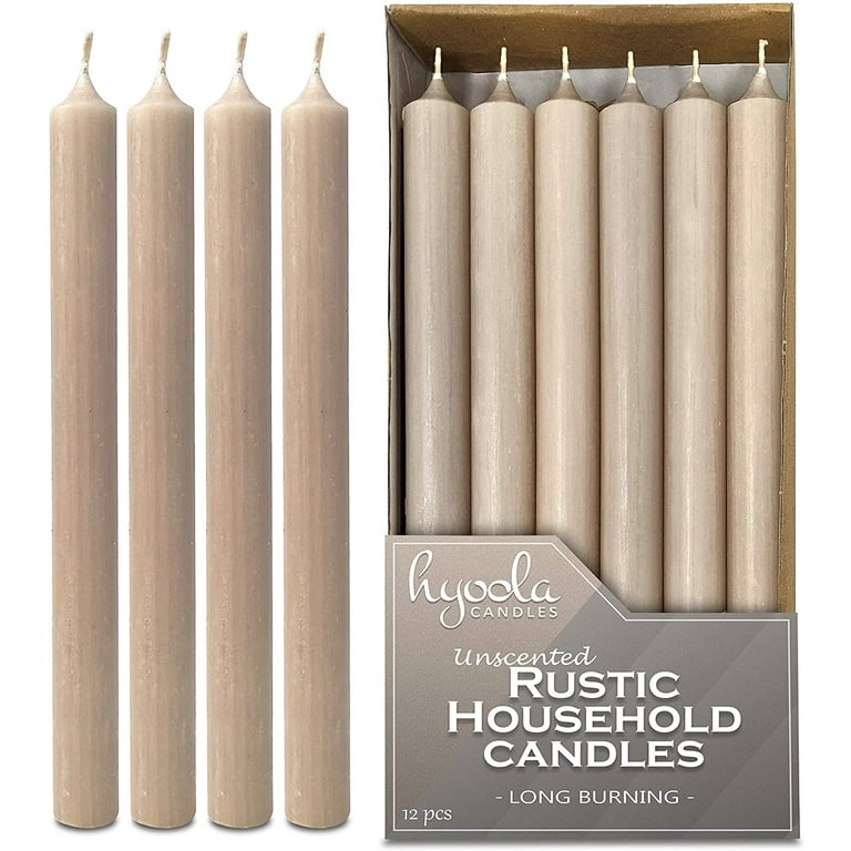 10 inch Tall Taper Candles Spiral Candle- Set of 4 Tapered Candle, 8 hrs,Tasteless and Smokeless,Long Candle,Tall Candlesticks, Home Dinner, Party