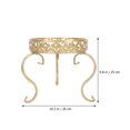 thumbnail image 2 of OULII Iron Flower Tea Table for Gardening Enthusiasts in Golden Finish 1Pcs, 2 of 8
