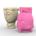 thumbnail image 4 of Silicone Vase Mold Crafting Supplies Silicone Flowerpot Mold Face Shape DIY Succulent Vase Molds for Succulent Planters, 4 of 8