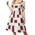 thumbnail image 2 of Tallahassee - Vestido RetroRectangle de manga corta ropa de mujer vestidos elegantes y bonitos para mujer Vestido, 2 of 7