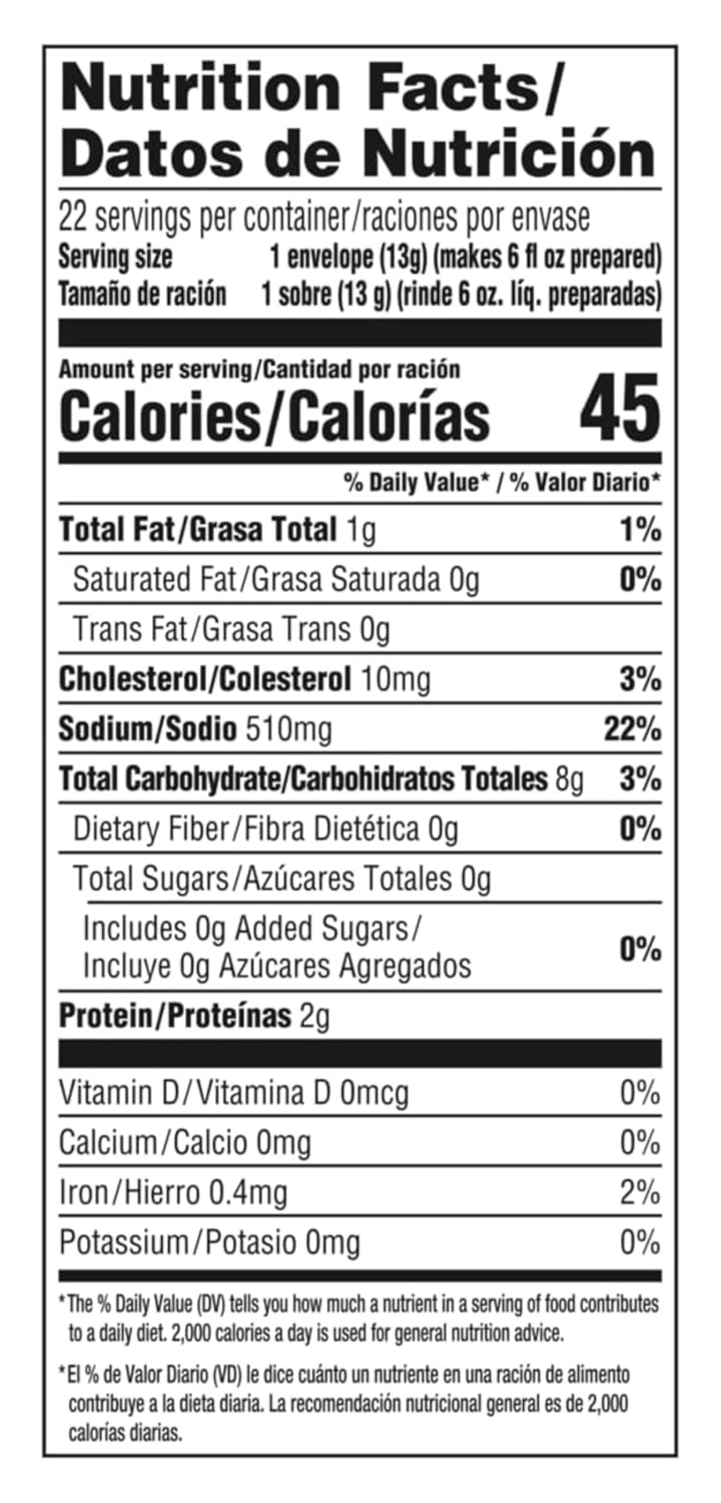 Lipton Cup-A-Soup Chicken Noodle with White Meat, 22 Pouches (Pack of 2), 9.9 oz Each