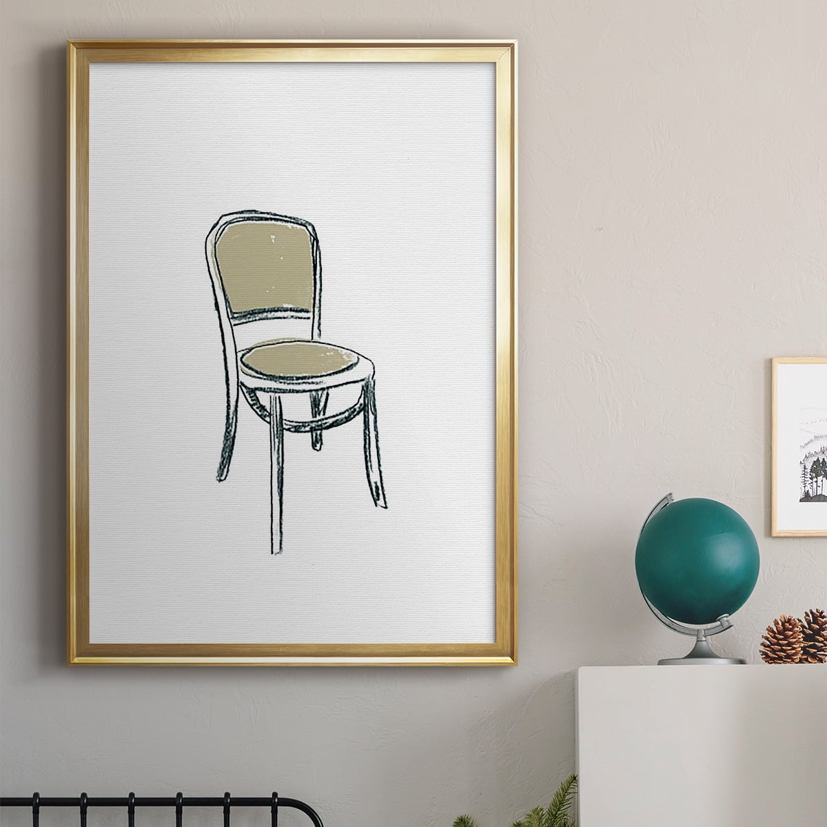 Take a Seat XI Premium Framed Print, in Gold, Black, or Silver - Ready to Hang