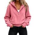 thumbnail image 2 of AloohaidyvioNo Boundaries Womens Quarter Zip Hoodies Fall Casual Loose Fit Comfy FLeece Long Sleeve Sweatshirts, 2 of 7