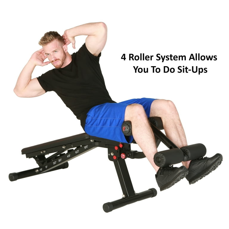 Fitness Reality 2000 Super Max Extra Large Adjustable Utility FID Weight Bench with Detachable Leg Lock Down