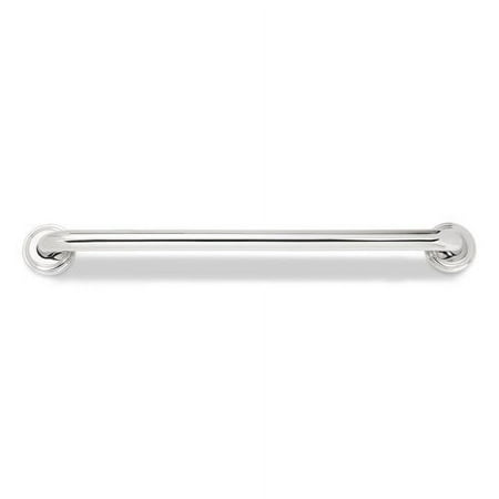 Keeney 900PS-DF1 1.25 x 12 in. Polished Stainless Grab Bar with Designer Flange