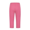 thumbnail image 6 of Fesfesfes Stretchy High Waist Cropped Leggings for Girls Lightweight Athletic Yoga Pants Breathable Kids' Workout Tights(Pink,10 Years), 6 of 7