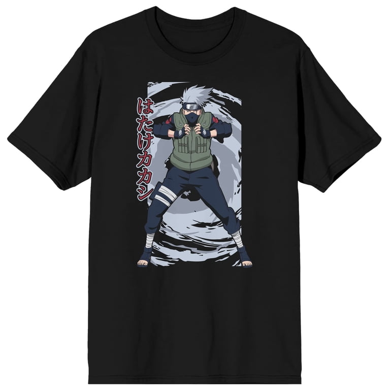 LIBERE NARUTOコラボ　KAKASHI T-SHIRTS 黒　M Naruto Shippuden Kakashi Hatake Men's Black T-shirt-XL - Walmart.com