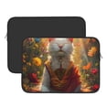 thumbnail image 2 of Pofeuu Sunshine Flower Meditating Cat Print Laptop Carrying Case,13-15-Inch Laptop and Tablet, Sleek Design, Durable and Water-Repellent Fabric, Business Casual or School-13 inch, 2 of 8