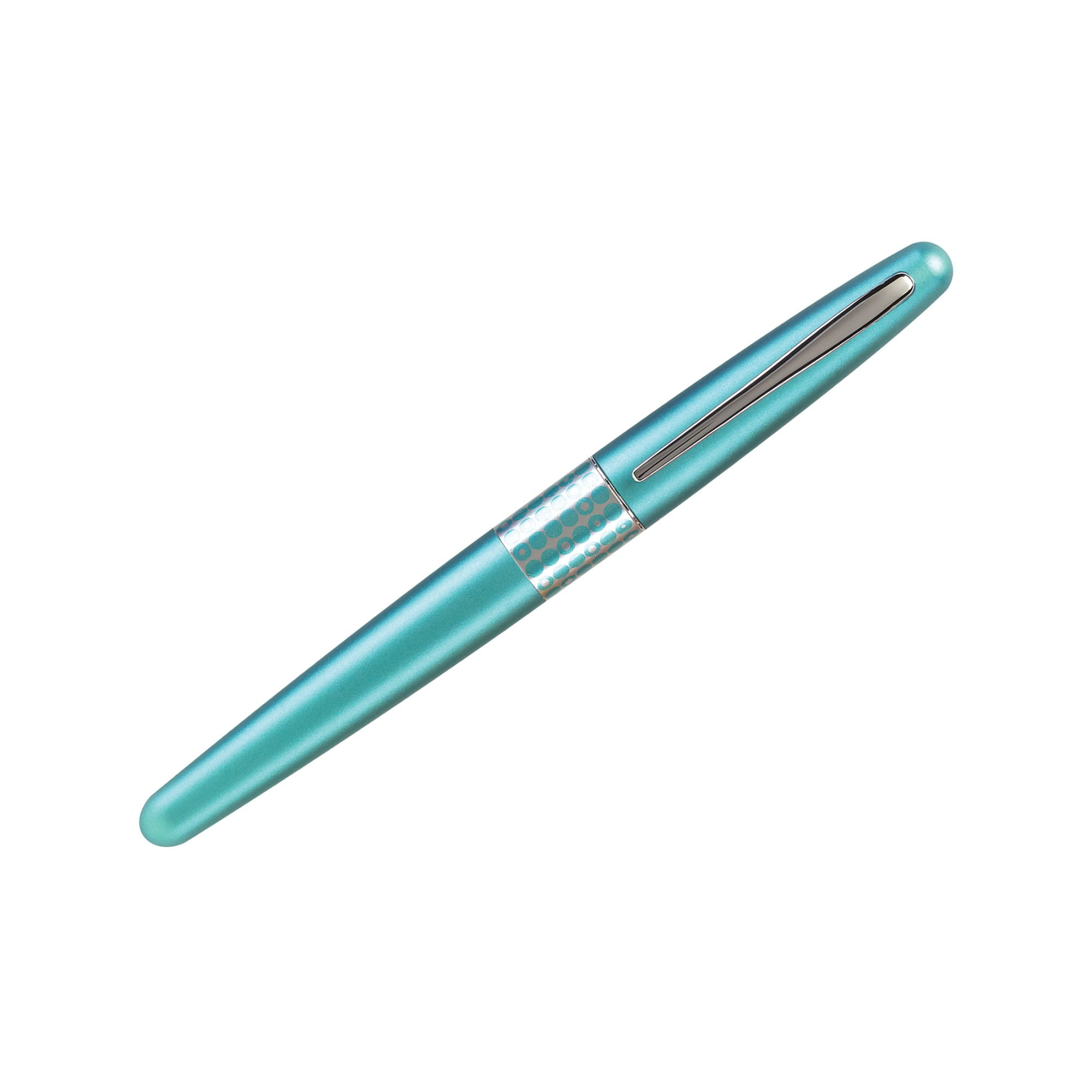 Pilot MR Retro Pop Fountain Pen Fine Pen Point - Refillable - Black Gel-based Ink - Turquoise Barrel - 1 Each