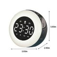 thumbnail image 3 of Christmas Gifts Liweisiy Led Electronic Bedroom Alarm Clock 12/24 Hours Alarm Calendar Temperature Adjustable Brightness Colorful Big Screen Desk Clock D1283 Black Free Size, 3 of 9