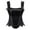 #16Black, variant on Byworldtasic Corset Tops For Women Womens Vintage Ruffled Hem Overbust Corset Tie Front Lace-up Back Bustier Shapewear Top