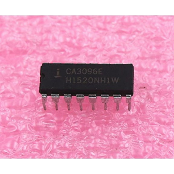 CA3096, 3x NPN/2x PNP Transistor Arrays, Vceo=30/-40V, Hfe NPN=500, PNP=250