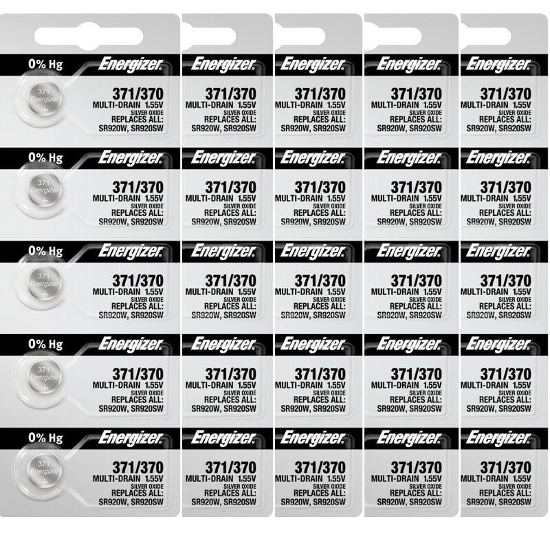 25 Pcs Energizer 370 371 Watch Battery SR920W, Button Battery
