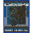 thumbnail image 2 of Men's Pokemon Ready to Battle Retro Grid  Graphic Tee Royal Blue 2X Large, 2 of 4