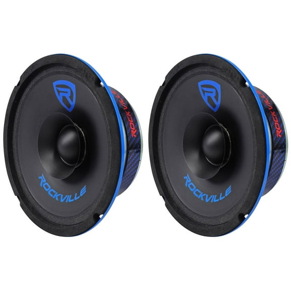 Rockville RM64SP 6.5" 240W Peak / 120W RMS CEA Compliant 4 Ohm Midrange Car Speakers, High Power Handling, for Car Audio and Custom Installs, 2-Piece