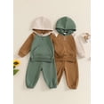 thumbnail image 3 of Gupgi Baby Boy Fall Outfits 2Pcs Long Sleeve Contrast Color Hoodies + Pants Set Toddler Spring Clothes, 3 of 9