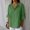 B463 Green summer tops for women clearance under $5, variant on Cagogo Loose Fit Cotton Linen T Shirt for Womens Under $5 Summer 3/4 Sleeve V Neck Plus Size Tunic Tops Going Out White Tee Blouse Mother's Day Gifts for Mom
