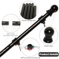 thumbnail image 4 of SnugNiture 6 ft Flag Pole, Professional Stainless Steel No Tangle Spinning Pole Flag Pole Kit Black, 4 of 6