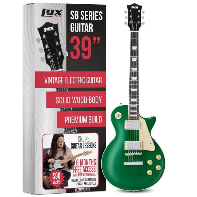 Guitarra eléctrica LyxPro SB Series LP Style 39" Verde