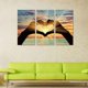 thumbnail image 5 of Corazón pintura al óleo manos lienzo póster HD impresión sol cuadro de pared sin marco sala de estar dibujo al óleo 3 paneles Scienceny JJ13376-01, 5 of 6