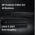 thumbnail image 4 of HP ProDesk 4 Mini G1i AI Business Mini Desktop (Intel Ultra 5-235T, Intel Graphics shared, 32GB DDR5, 256GB PCIe SSD, WiFi 6E, Bluetooth 5.3, 90W PSU, RJ-45, Win 11 Pro) w/DKZ USB Port Expander, 4 of 7