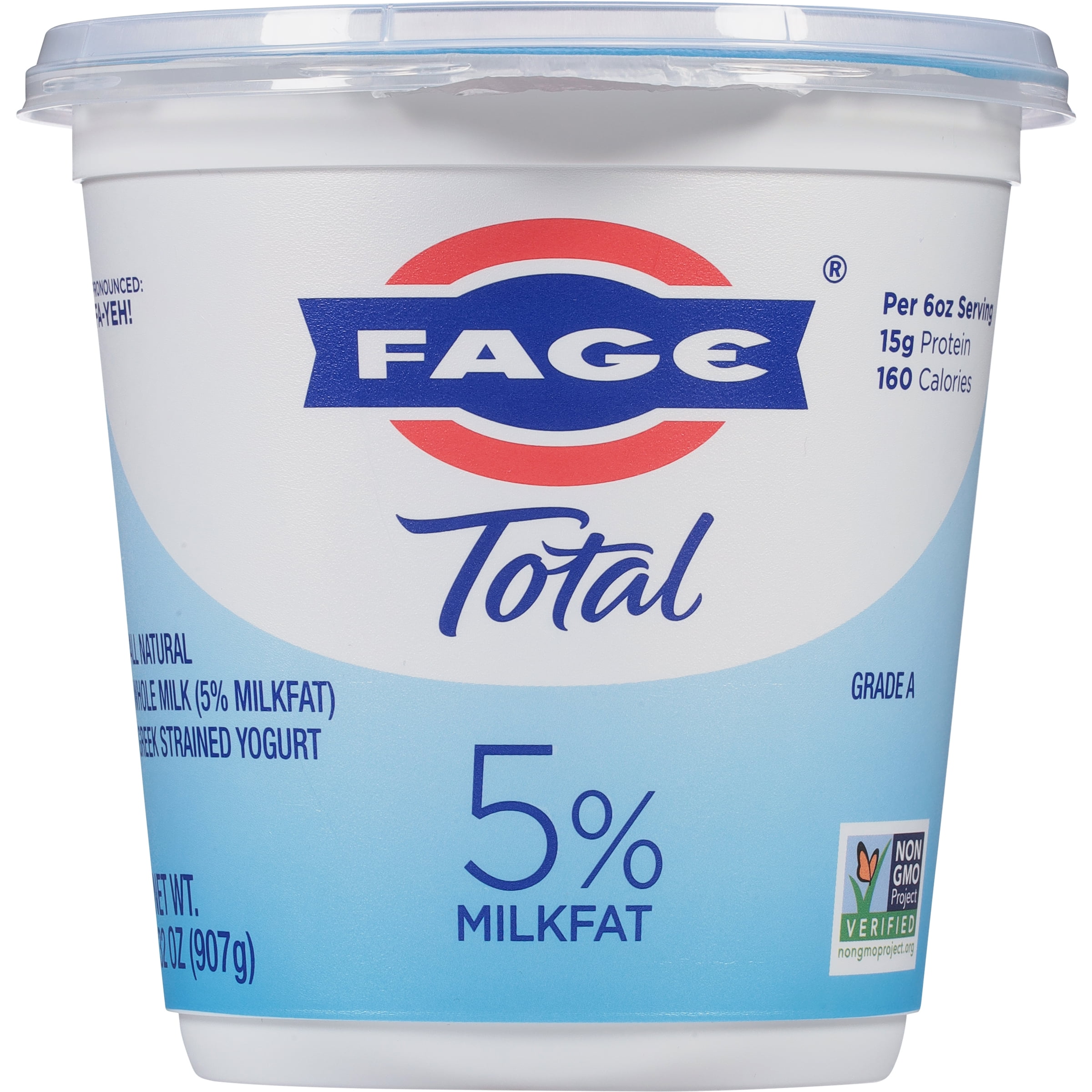 FAGE Total All Natural Whole Milk Plain Greek Strained Yogurt 32 oz
